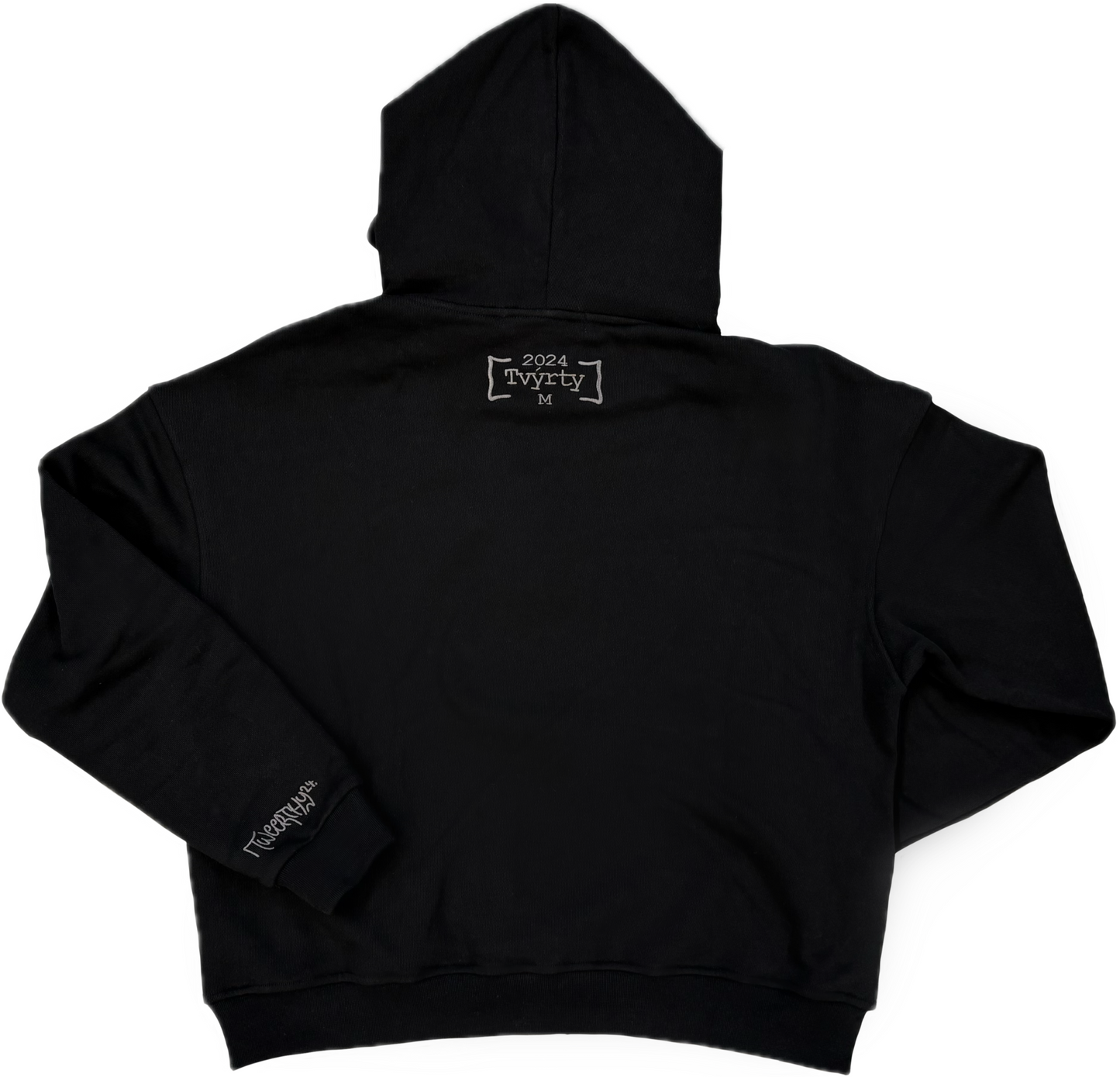 TWEERTHY 24 PUFF PRINT LOGO HOODIE (BLACK)